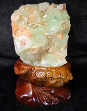 Load image into Gallery viewer, Jumbo Green Apophyllite with Stilbite Mineral Specimen (Maharashtra, India) – 印度马哈拉施特拉邦大型绿色鱼眼石共生辉沸石天然矿物标本