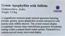 Load image into Gallery viewer, Jumbo Green Apophyllite with Stilbite Mineral Specimen (Maharashtra, India) – 印度马哈拉施特拉邦大型绿色鱼眼石共生辉沸石天然矿物标本