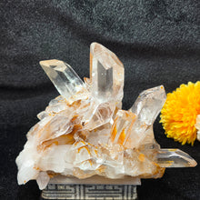 Load image into Gallery viewer, Colombian Lemurian Cathedral Record Keeper Quartz with Limonite (Santander, Colombia) – 哥伦比亚桑坦德天然雷姆利亚教堂型记录者石英共生褐铁矿标本