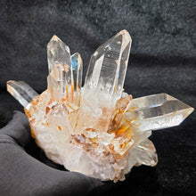 Load image into Gallery viewer, Colombian Lemurian Cathedral Record Keeper Quartz with Limonite (Santander, Colombia) – 哥伦比亚桑坦德天然雷姆利亚教堂型记录者石英共生褐铁矿标本