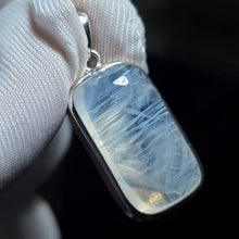 Load image into Gallery viewer, Blue Needle Quartz Pendant – 天然蓝针水晶吊坠