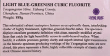 Load image into Gallery viewer, Blue-Greenish Cubic Fluorite Mineral Specimen (Yaogangxian Mine, Hunan, China) – 中国湖南瑶岗仙矿蓝绿色立方萤石矿物标本
