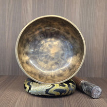 Load image into Gallery viewer, Handmade Full Moon Brass Singing Bowl – Deep Resonance & Energy Clearing