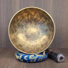 Load image into Gallery viewer, Handmade Full Moon Brass Singing Bowl – Deep Resonance & Energy Clearing