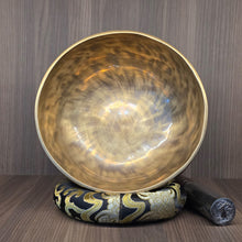Load image into Gallery viewer, Handmade Full Moon Brass Singing Bowl – Deep Resonance & Energy Clearing