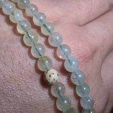 Load image into Gallery viewer, 🌿 Handcrafted Crystal Juzu – Prehnite & Xinyue Bodhi | Soka Gakkai Style