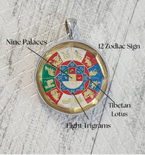 Load image into Gallery viewer, 9 Palace Bagua meteorite Pendant