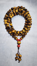 Load image into Gallery viewer, 🐯 Step into Your Power – 108-Bead Yellow Tiger Eye Mala Necklace✨