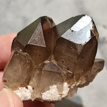 Load image into Gallery viewer, 🌋 Spessartite Garnet on Smoky Quartz – The Fire Within the Earth 🌌