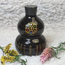 Load image into Gallery viewer, Obsidian Hulu with Six-Syllable Mantra (六字真言) – Protection, Harmony & Blessings