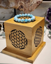 Load image into Gallery viewer, Flower of Life Bamboo Incense Burner