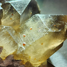 Load image into Gallery viewer, 🌋 Spessartite Garnet on Smoky Quartz – The Fire Within the Earth 🌌