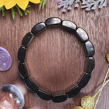 Load image into Gallery viewer, Golden Sheen Obsidian Flat Bracelet