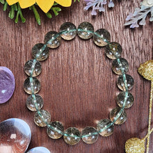 Load image into Gallery viewer, Green Tourmaline in Quartz Bracelet
