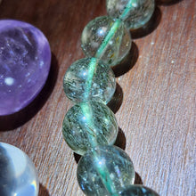 Load image into Gallery viewer, Green Tourmaline in Quartz Bracelet