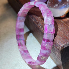 Load image into Gallery viewer, Plum Blossom Tourmaline Flat Bracelet