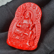 Load image into Gallery viewer, Hong Sha Cinnabar Rooster Guardian Deity Pendant (守护神)