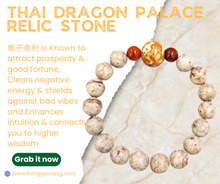 Load image into Gallery viewer, ✨ Thai Dragon Palace Relic Stone - 鱼子舍利 + 财宝舍利 Bracelet ✨