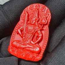 Load image into Gallery viewer, Hong Sha Cinnabar Tiger Guardian Deity Pendant (守护神)