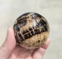 Load image into Gallery viewer, 🍫 Chocolate Calcite Sphere – Comfort, Stability & Abundance ✨