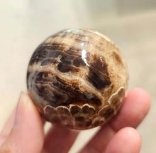 Load image into Gallery viewer, 🍫 Chocolate Calcite Sphere – Comfort, Stability & Abundance ✨