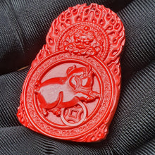 Load image into Gallery viewer, Hong Sha Cinnabar Pig Guardian Deity Pendant (守护神)