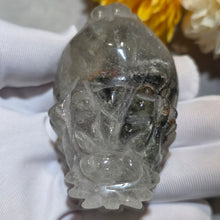Load image into Gallery viewer, Green Phantom Dragon Turtle Carving Display – 绿幽灵龙龟摆件