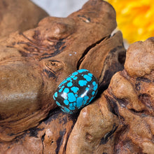 Load image into Gallery viewer, Natural Spiderweb Turquoise Barrel Shaped Bead (Hubei) – 天然湖北蜘蛛网绿松石桶珠