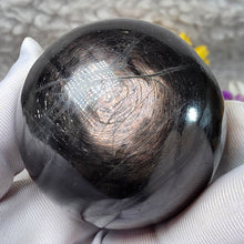 Load image into Gallery viewer, Hypersthene Sphere – 金运石圆球摆件