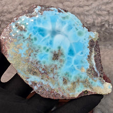 Load image into Gallery viewer, Larimar Slice Display (Dominican Republic) – 海纹石切片摆件