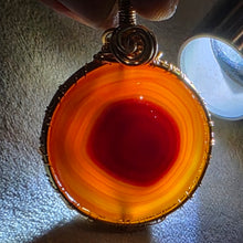 Load image into Gallery viewer, Tibetan Red Eye Agate In-House Wire-Wrapped Pendant – Protection & Grounding URL Handle