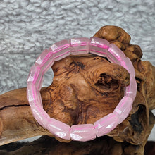 Load image into Gallery viewer, Rose Quartz Faceted Flat Bracelet – Refined Love & Heart Harmony