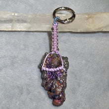 Load image into Gallery viewer, Iridescent Goethite (Leklai) String Wrapped Bag Charm – 彩虹针铁矿(力泥)绳编包包挂饰