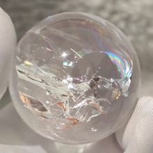 Load image into Gallery viewer, Clear Azeztulite Sphere Display – 白阿赛水晶球摆件