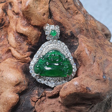 Load image into Gallery viewer, Jadeite Laughing Buddha Pendant – Joy & Abundance