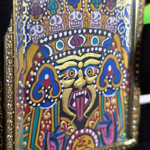 Load image into Gallery viewer, Hand-Drawn Tibetan Zashi Lhamo Pendant (Big Blue) – 手绘藏传大号蓝色扎基拉姆吊坠