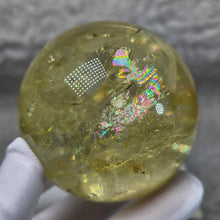 Load image into Gallery viewer, Citrine Sphere Display – 黄水晶球摆件