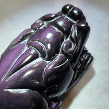 Load image into Gallery viewer, Rainbow Obsidian Pixiu Carving Display – 彩虹黑曜石貔貅摆件