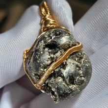 Load image into Gallery viewer, Pyrite Wire Wrapped Pendant – 黄铁矿绕线吊坠