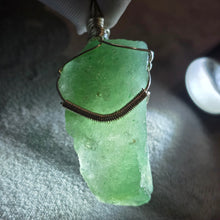 Load image into Gallery viewer, Raw Aventurine Wire Wrapped Pendant – 天然东陵石原石绕线吊坠