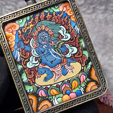 Load image into Gallery viewer, Hand-drawn Thangka Pendant – 不动明王 / Acala (Rooster Zodiac)