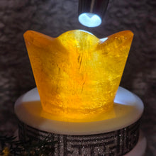 Load image into Gallery viewer, Golden Calcite Ingot Display – Wealth Attraction, Confidence & Prosperity Energy