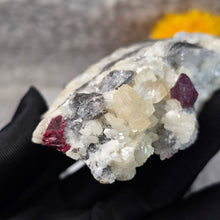 Load image into Gallery viewer, Raw Cinnabar with Dolomite Specimen – 天然朱砂共生白云石矿标