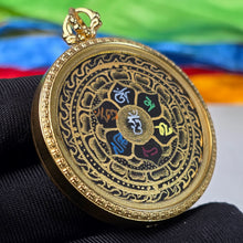 Load image into Gallery viewer, Hand-Drawn Tibetan Om Mani Padme Hum Pendant – 手绘藏传六字真言吊坠