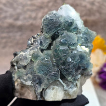 Load image into Gallery viewer, Blue-Green Fluorite with Sphalerite, Arsenopyrite & Quartz (Inner Mongolia) – 内蒙古天然蓝绿色萤石闪锌矿毒砂石英共生矿物标本