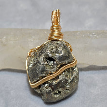 Load image into Gallery viewer, Pyrite Wire Wrapped Pendant – 黄铁矿绕线吊坠