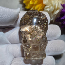 Load image into Gallery viewer, Golden Rutilated Quartz Pixiu Carving Display – 金发晶貔貅摆件
