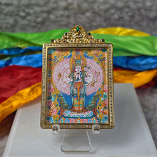 Load image into Gallery viewer, Hand-drawn Thangka Pendant – Thousand-Armed Avalokiteshvara / 千手观音
