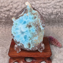 Load image into Gallery viewer, Larimar Slice Display (Dominican Republic) – 海纹石切片摆件