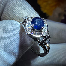 Load image into Gallery viewer, Blue Sapphire Ring (Adjustable) – 蓝宝石可调节戒指